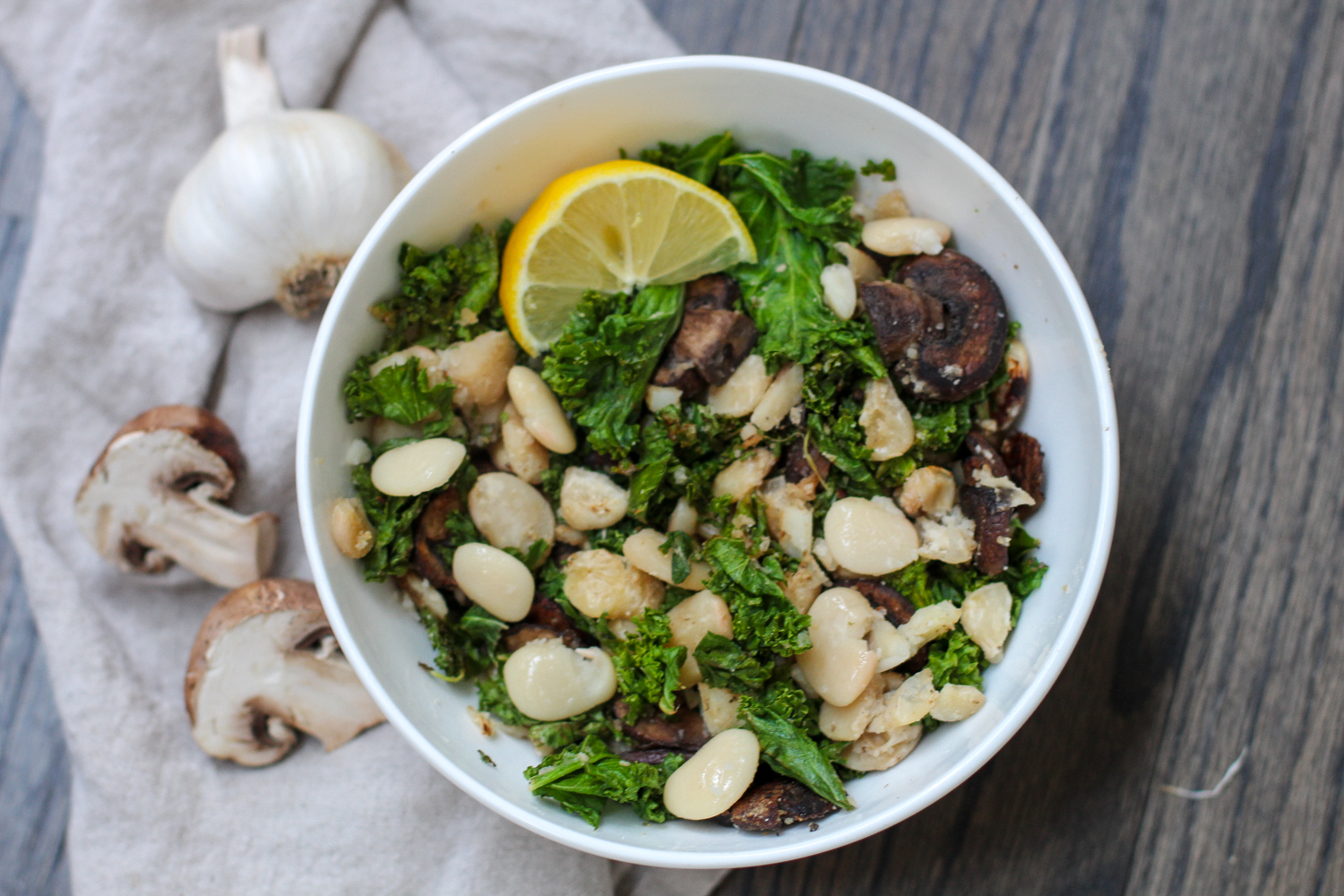 White Bean and Mushroom Bowl - Susan Cooks Vegan