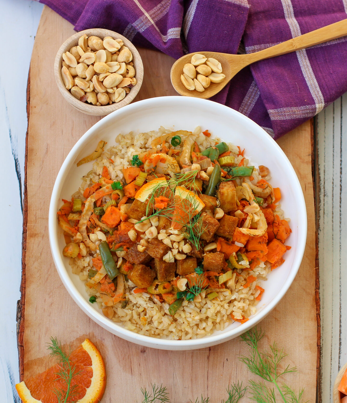LIVE ONLINE CLASS: Curried Tofu Colorful Vegetables and Orange Rice - Image 2
