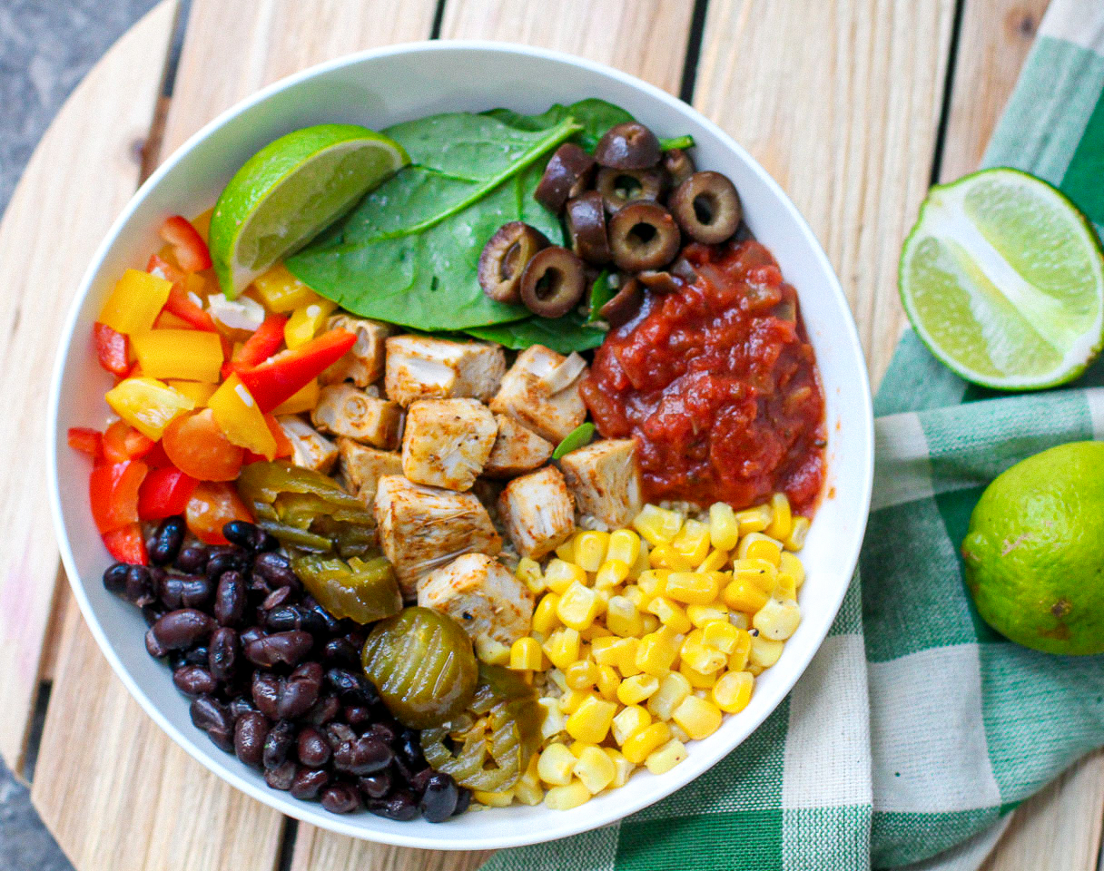 Satisfying Spicy Saucy Southwest Quinoa Bowl by Susan Cooks Vegan