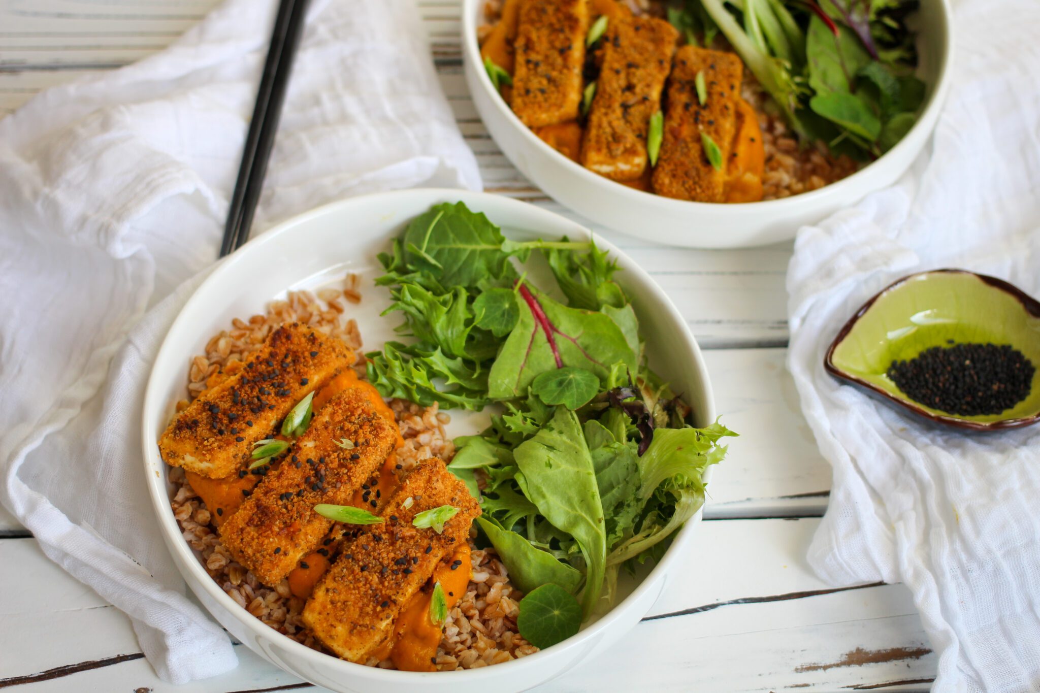 Let's Make Vegan Katsu Curry With Baked Tofu And Greens - Susan Cooks Vegan